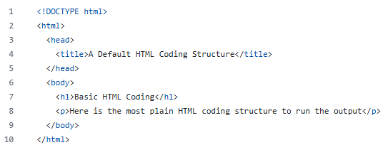 Plain HTML Structure